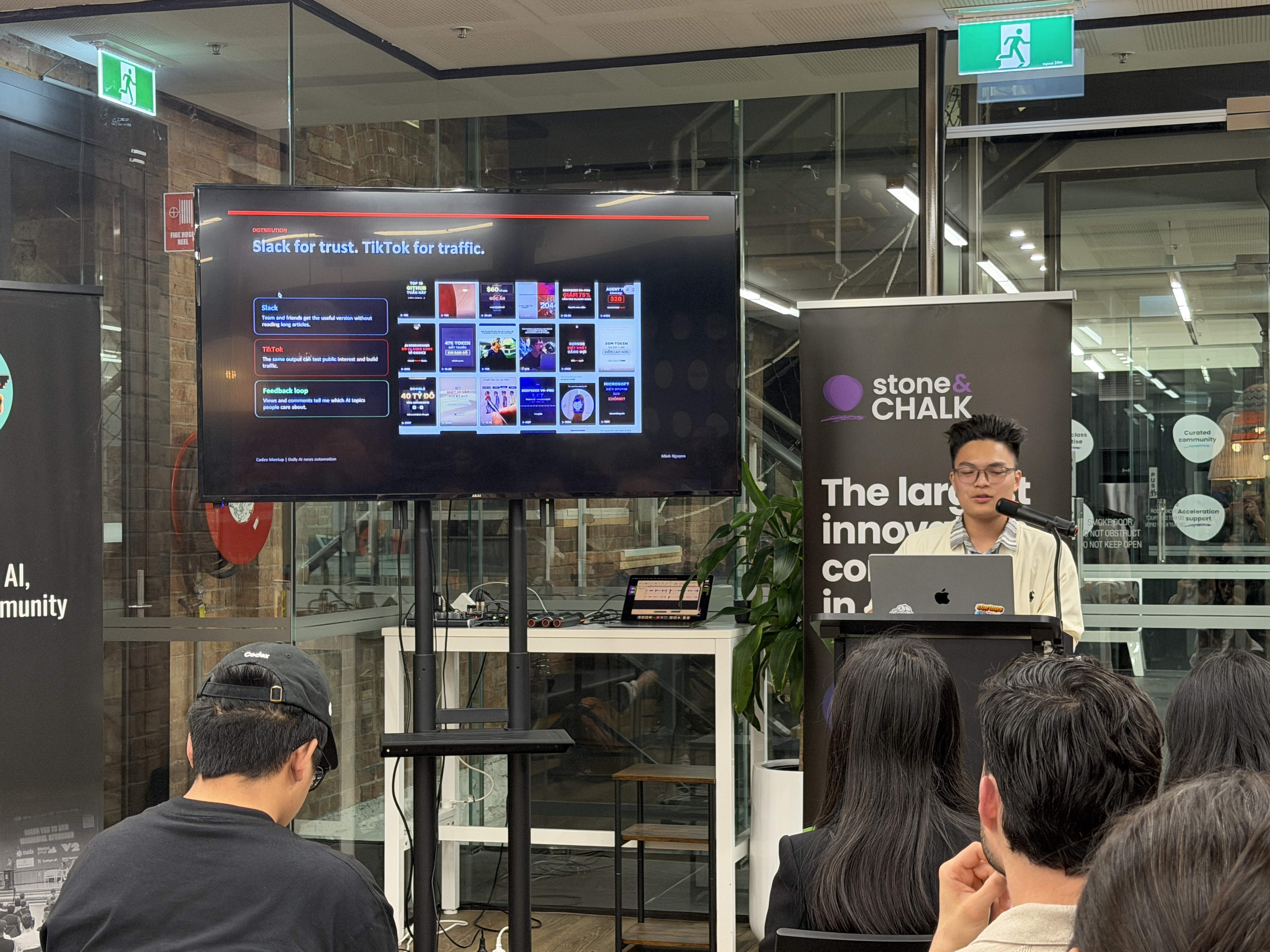 First talk in front of 100 people